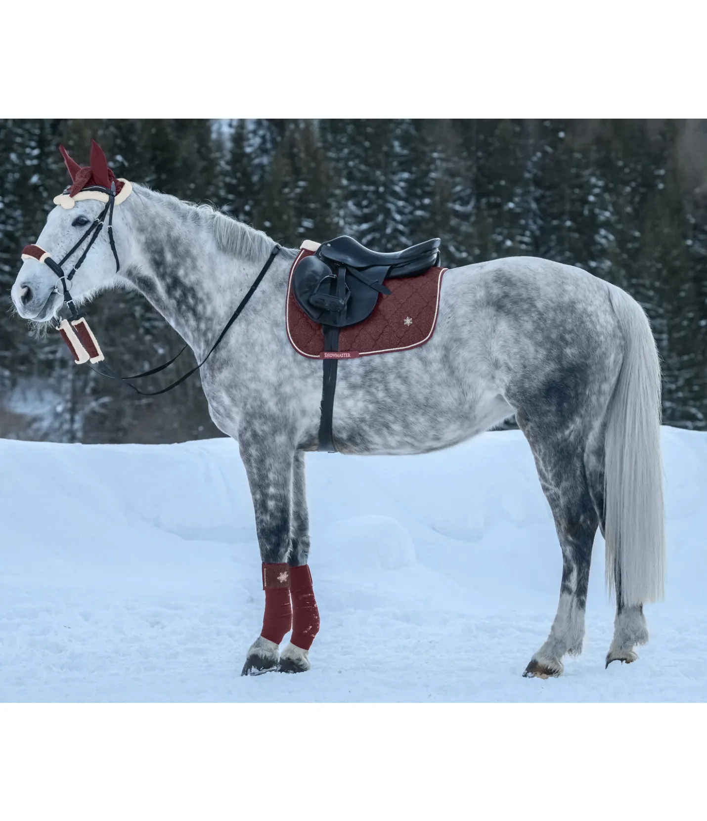 SHOWMASTER Bandes en polaire Collection de Noël acajou Hot
