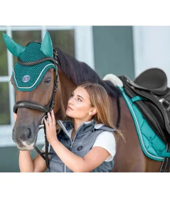 Felix Bühler Bonnet anti-mouches Equestrian Sports vert atlantique