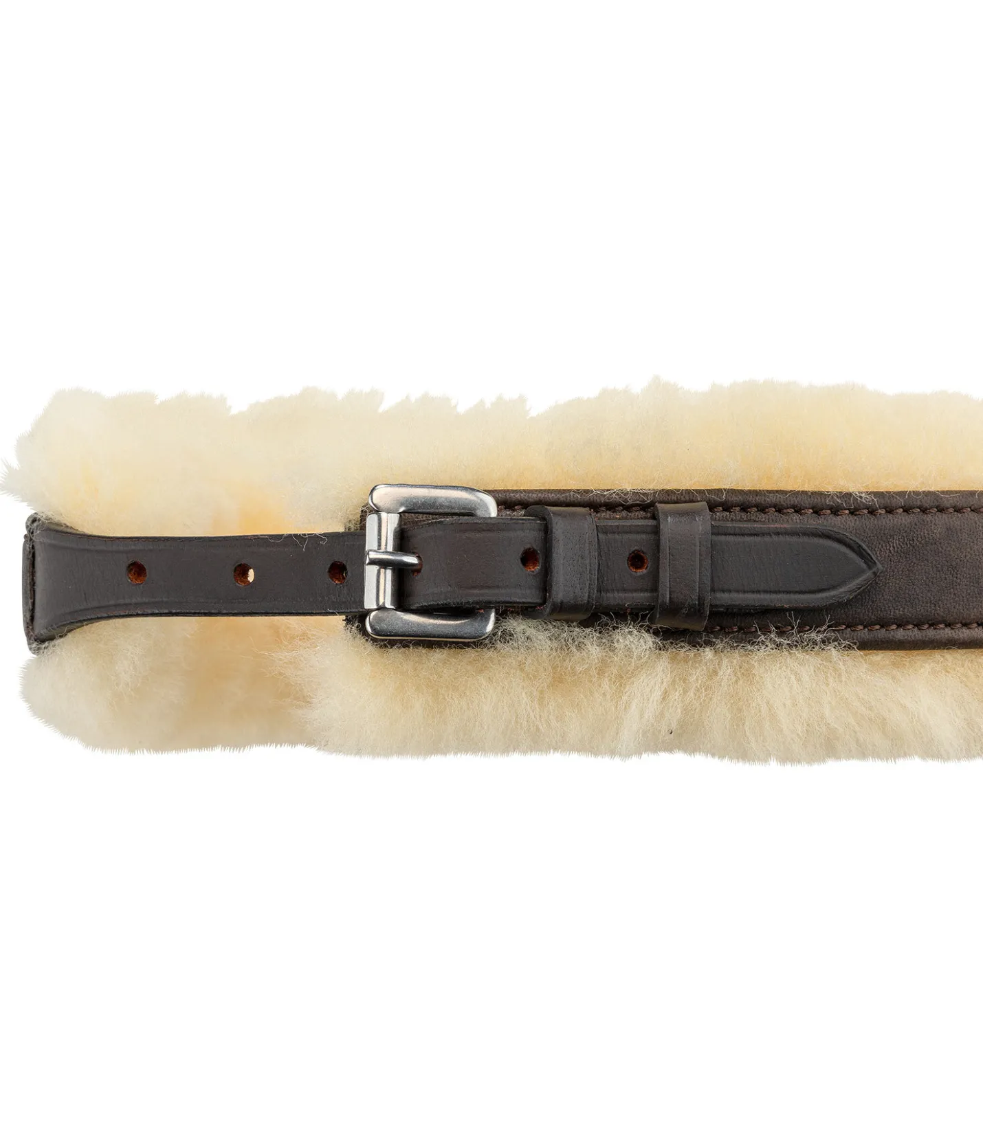 CLARIDGE HOUSE Bridon avec véritable fourrure d'agneau Soft Comfort II marron foncé Clearance