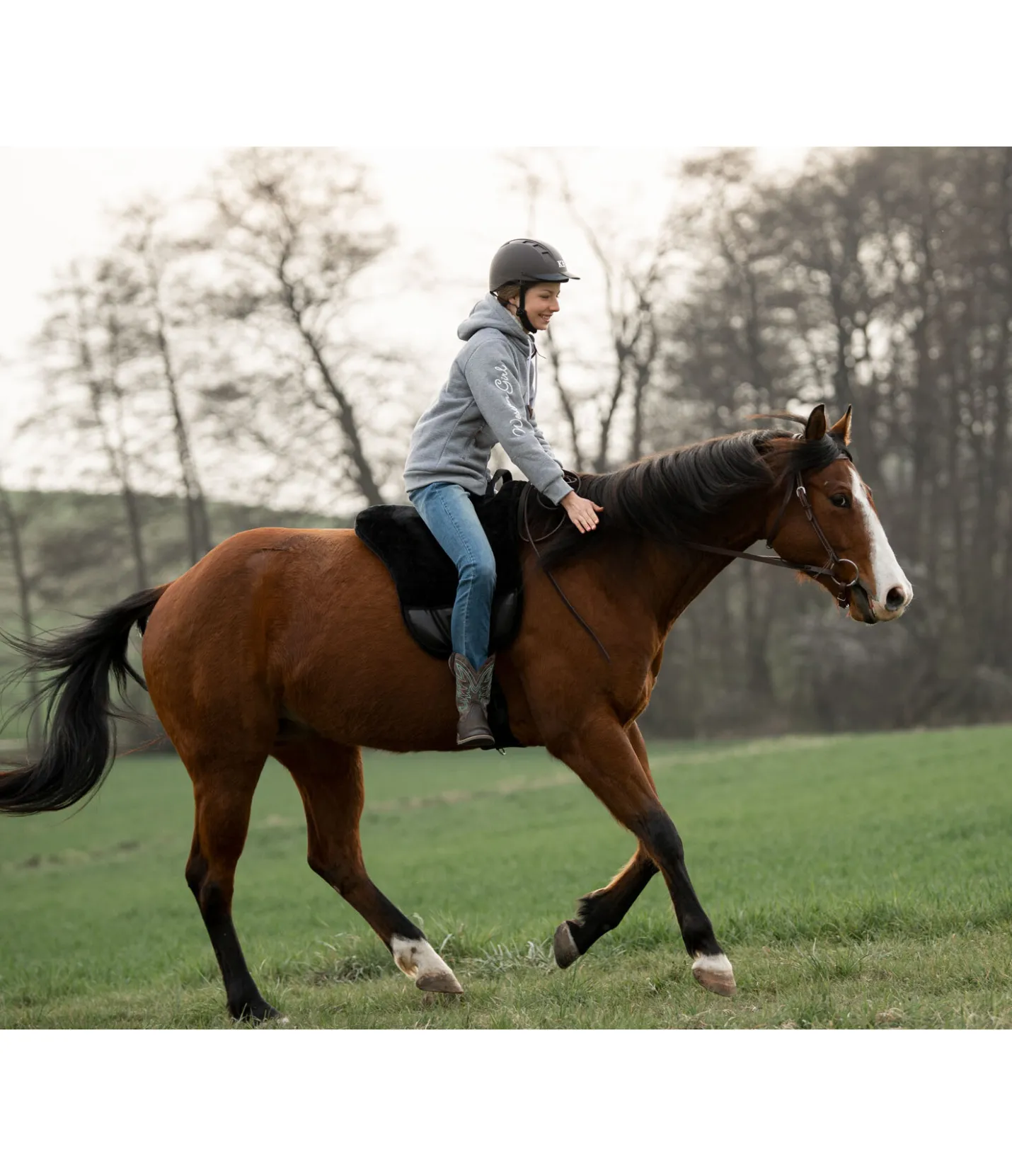 KNIGHTSBRIDGE Casque d'équitation Accent brun Best