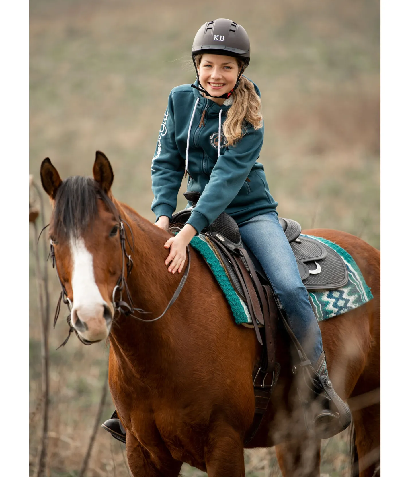 KNIGHTSBRIDGE Casque d'équitation Accent brun Best