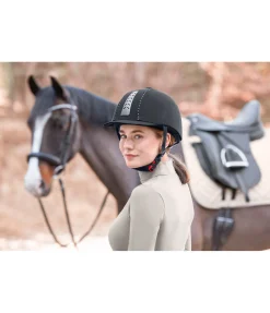 KNIGHTSBRIDGE Casque d'équitation Air III Crystal noir Outlet