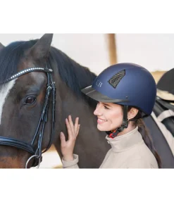 KNIGHTSBRIDGE Casque d'équitation Evident II navy métallique Best
