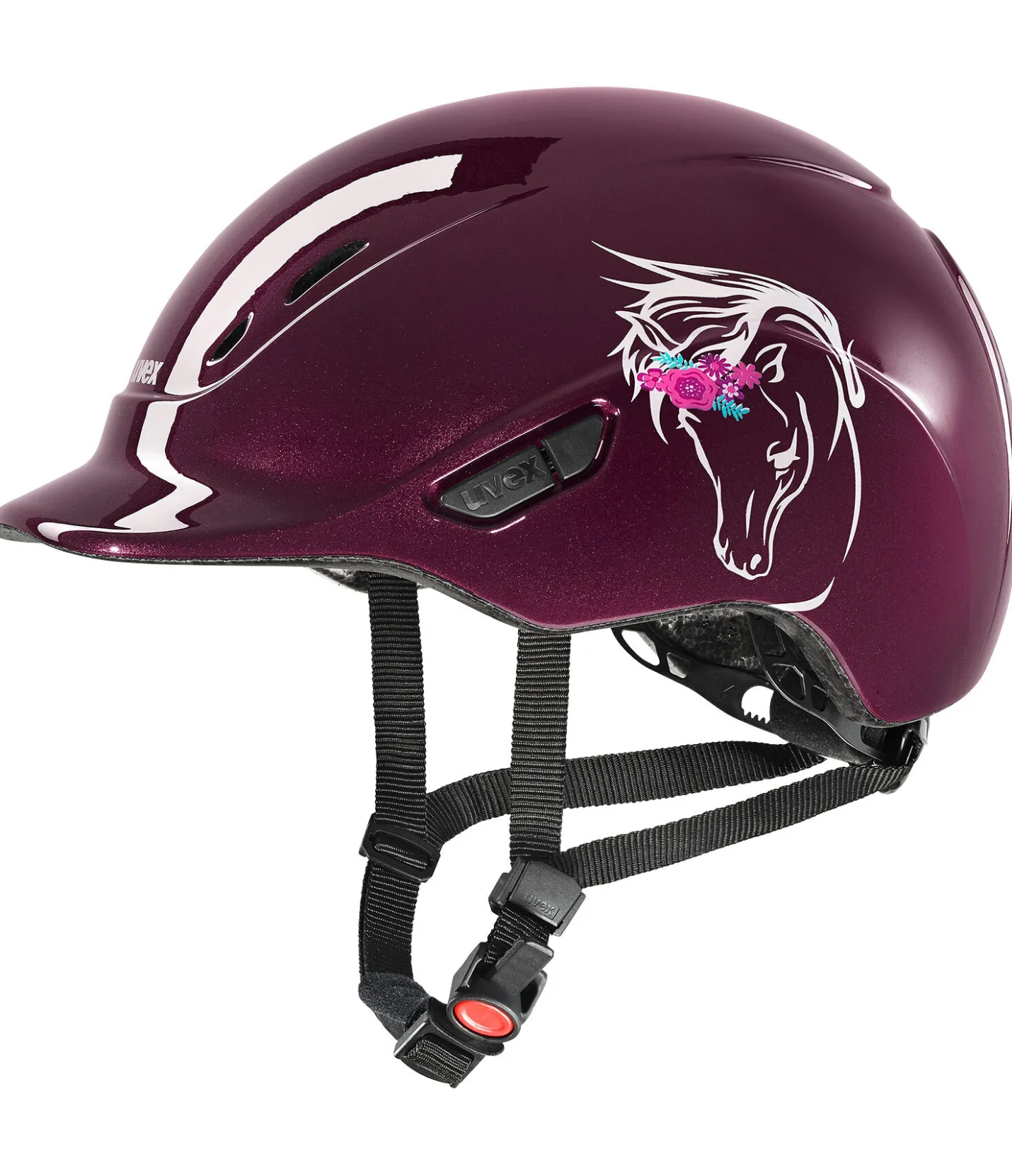 uvex Casque d'équitation enfant kidoxx flower bourgogne Online