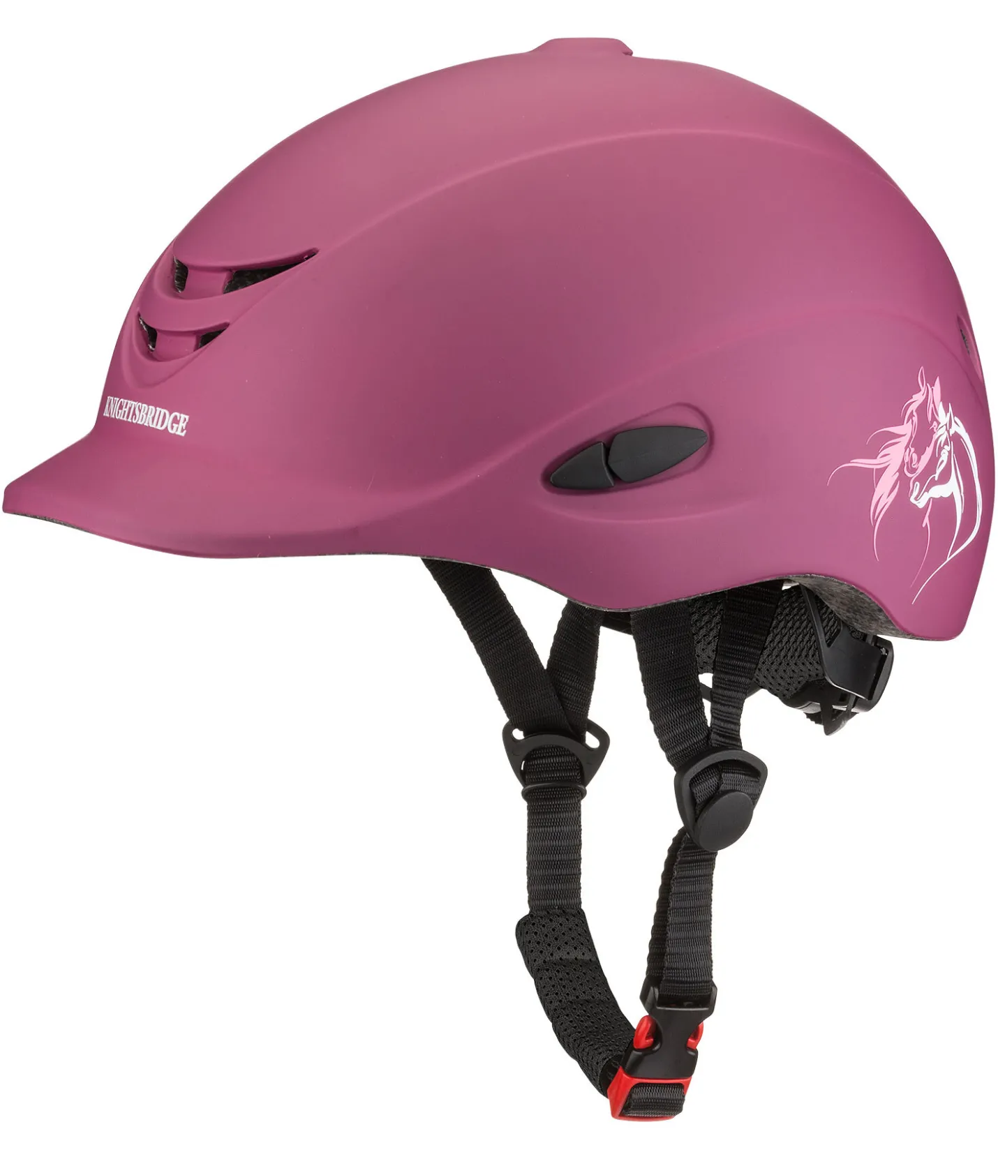 KNIGHTSBRIDGE Casque d'équitation enfant Sunny II Horse Love baie Discount