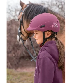 KNIGHTSBRIDGE Casque d'équitation enfant Sunny II Horse Love baie Discount
