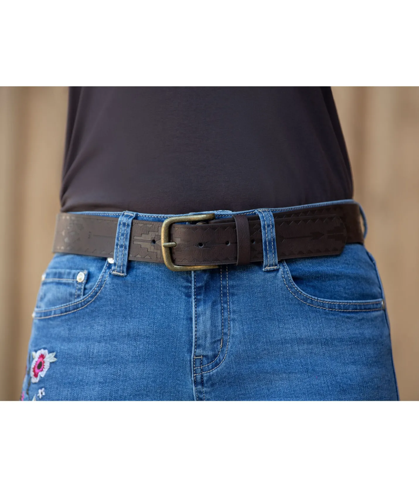 STONEDEEK Ceinture Maya marron foncé Sale