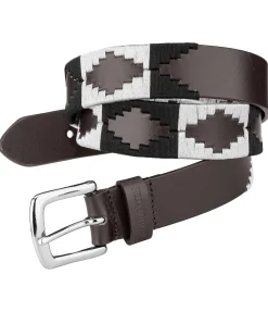 Felix Bühler Ceinture en cuir Camilla brun/argenté Best
