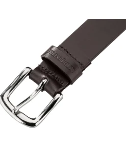 Felix Bühler Ceinture en cuir Camilla brun/argenté Best