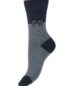Felix Bühler Chaussettes à base de laine mérinos Ina bleu fumée Hot