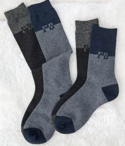 Felix Bühler Chaussettes à base de laine mérinos Ina bleu fumée Hot
