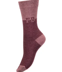 Felix Bühler Chaussettes à base de laine mérinos Ina prune Best