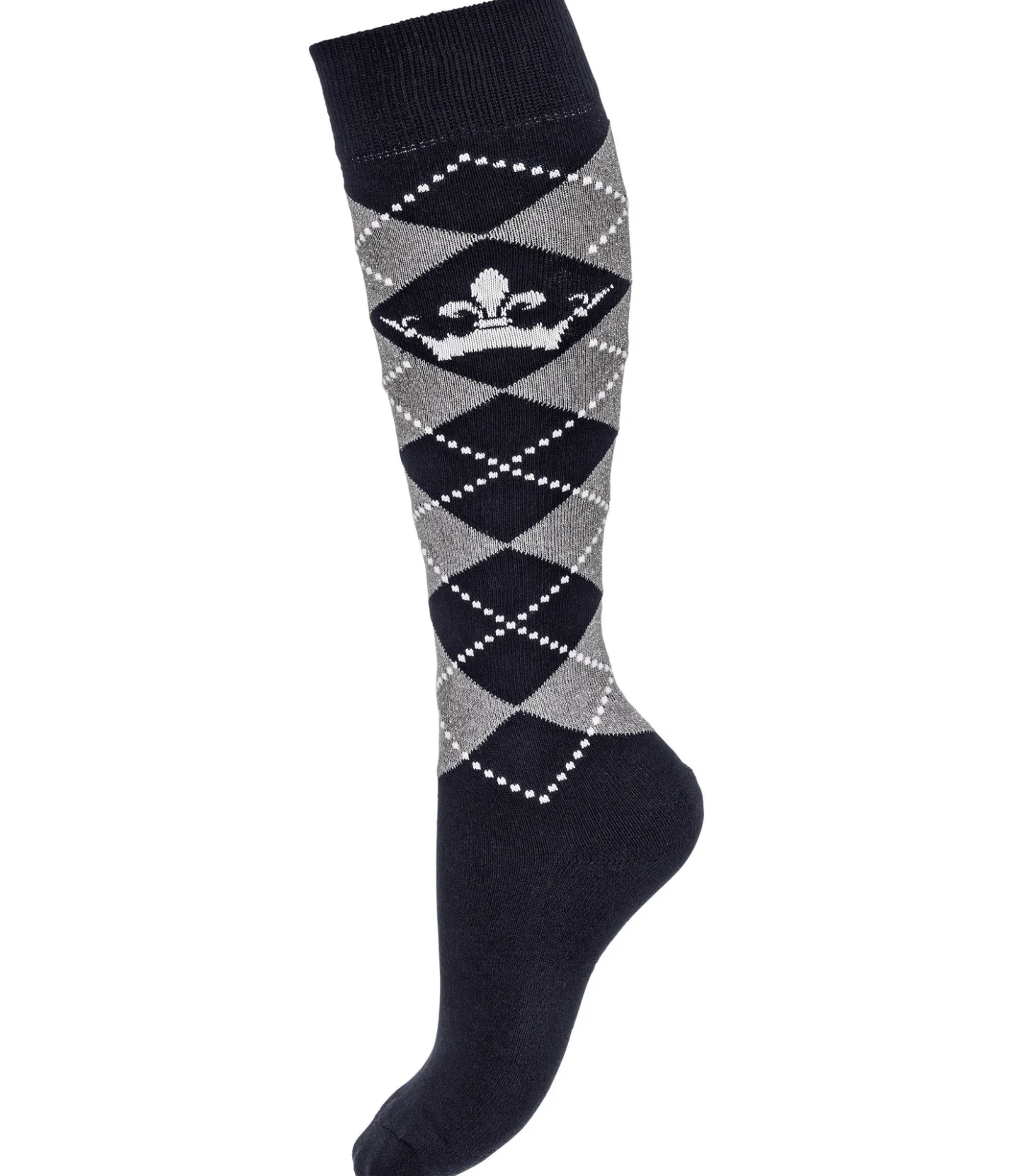 Felix Bühler Chaussettes hautes Argyle Glitzer II navy Online