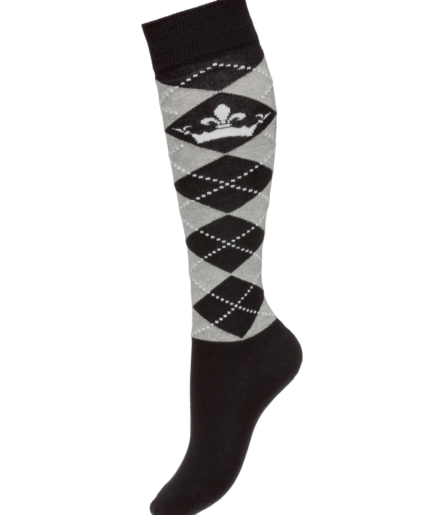 Felix Bühler Chaussettes hautes Argyle Glitzer II noir Clearance
