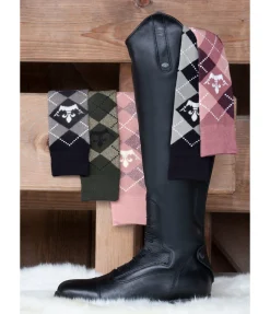 Felix Bühler Chaussettes hautes Argyle navy Outlet
