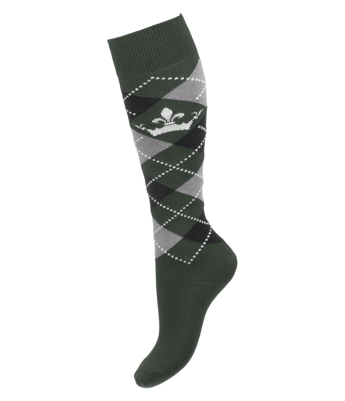 Felix Bühler Chaussettes hautes Argyle vert sapin