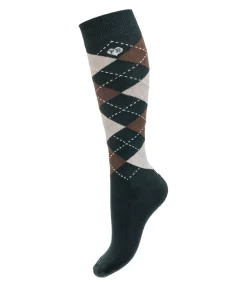 Felix Bühler Chaussettes hautes enfant Caro thé vert Outlet