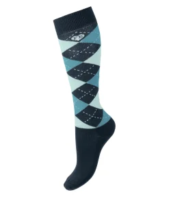 Felix Bühler Chaussettes hautes enfant Caro pétrole Best