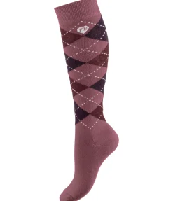 Felix Bühler Chaussettes hautes enfant Caro rose givrée Outlet