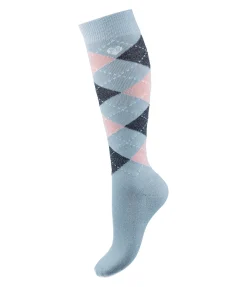 Felix Bühler Chaussettes hautes pailletées enfant Caro océan Discount