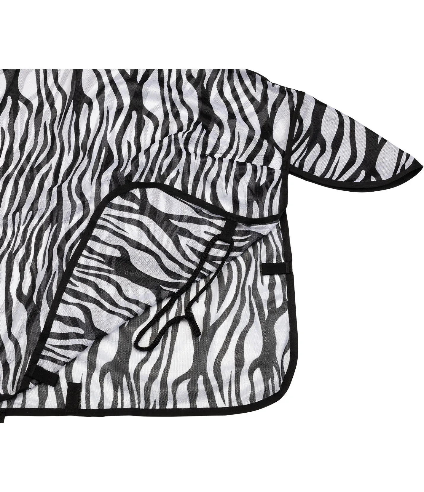 THERMO MASTER Chemise anti-mouches Zebra Combo, avec rabat ventral blanc/noir New