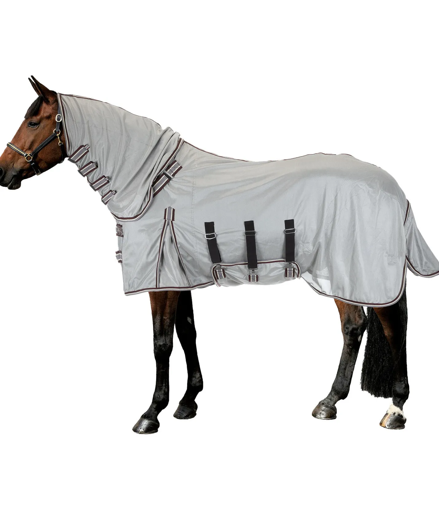 Felix Bühler Chemise anti-mouches avec couvre-cou Karoo acajou Sale