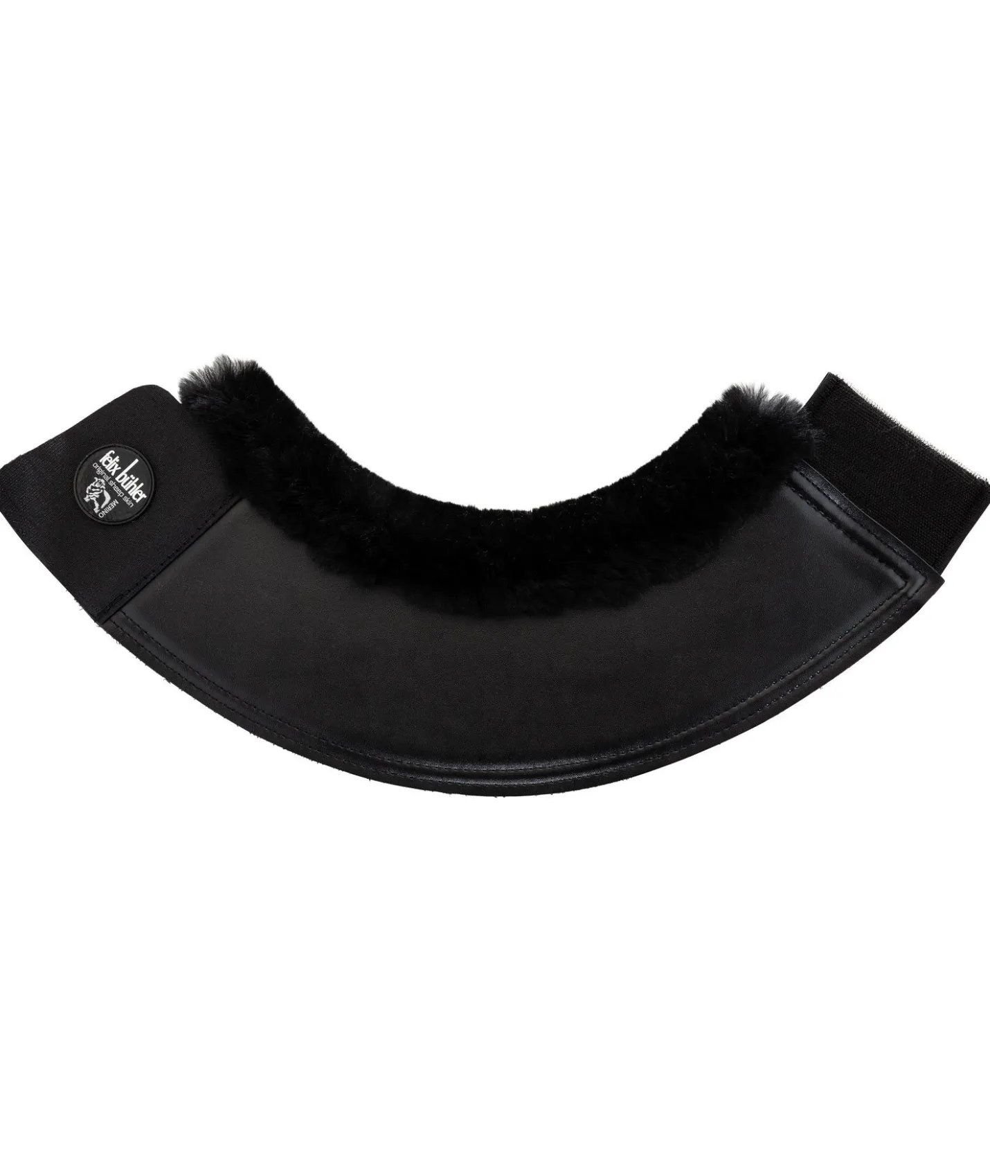 Felix Bühler Cloches avec véritable fourrure d'agneau noir/noir