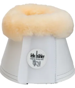 Felix Bühler Cloches avec véritable fourrure d'agneau blanc Clearance