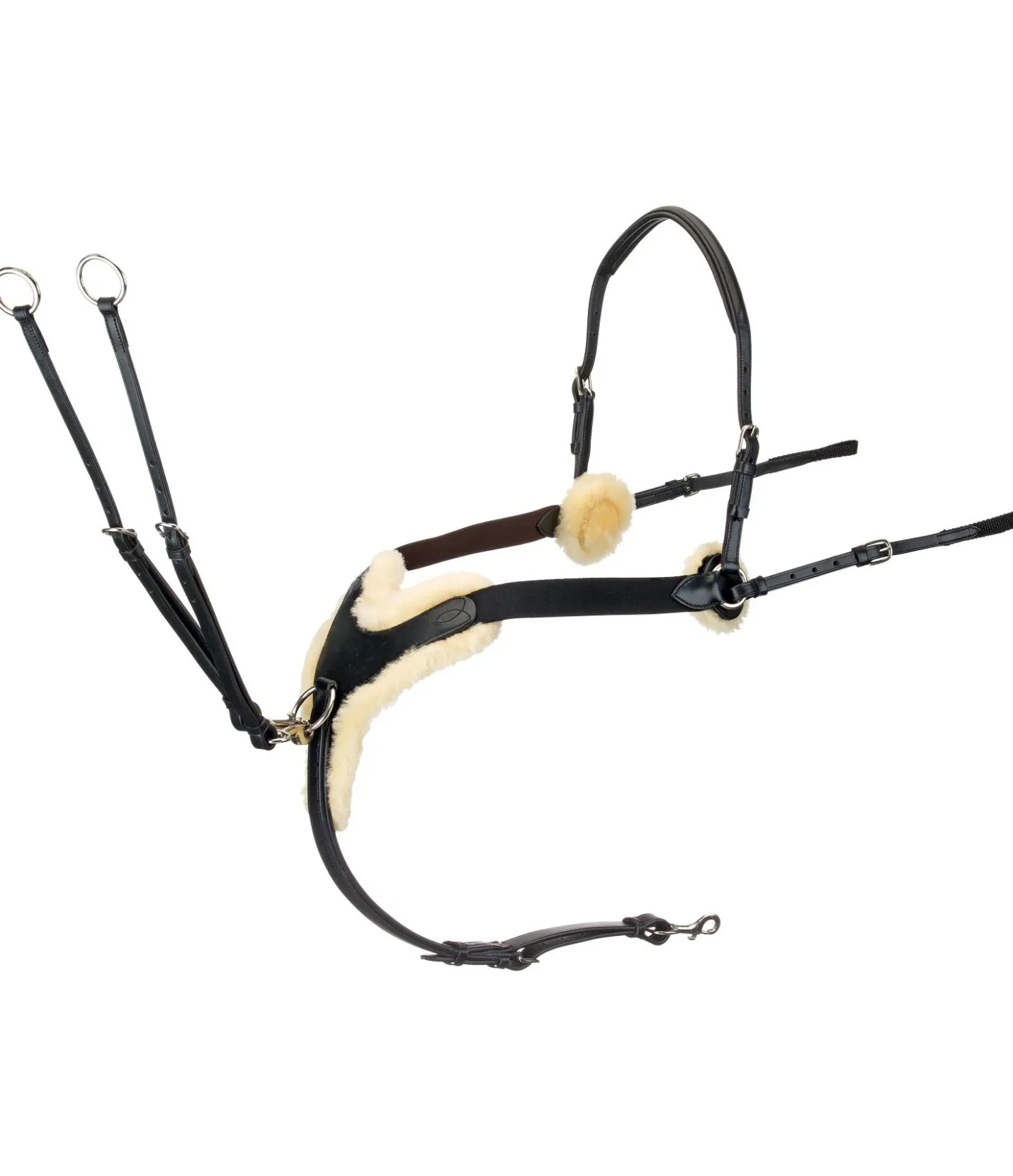 CLARIDGE HOUSE Collier de chasse avec véritable fourrure d'agneau Soft & Comfort noir Sale