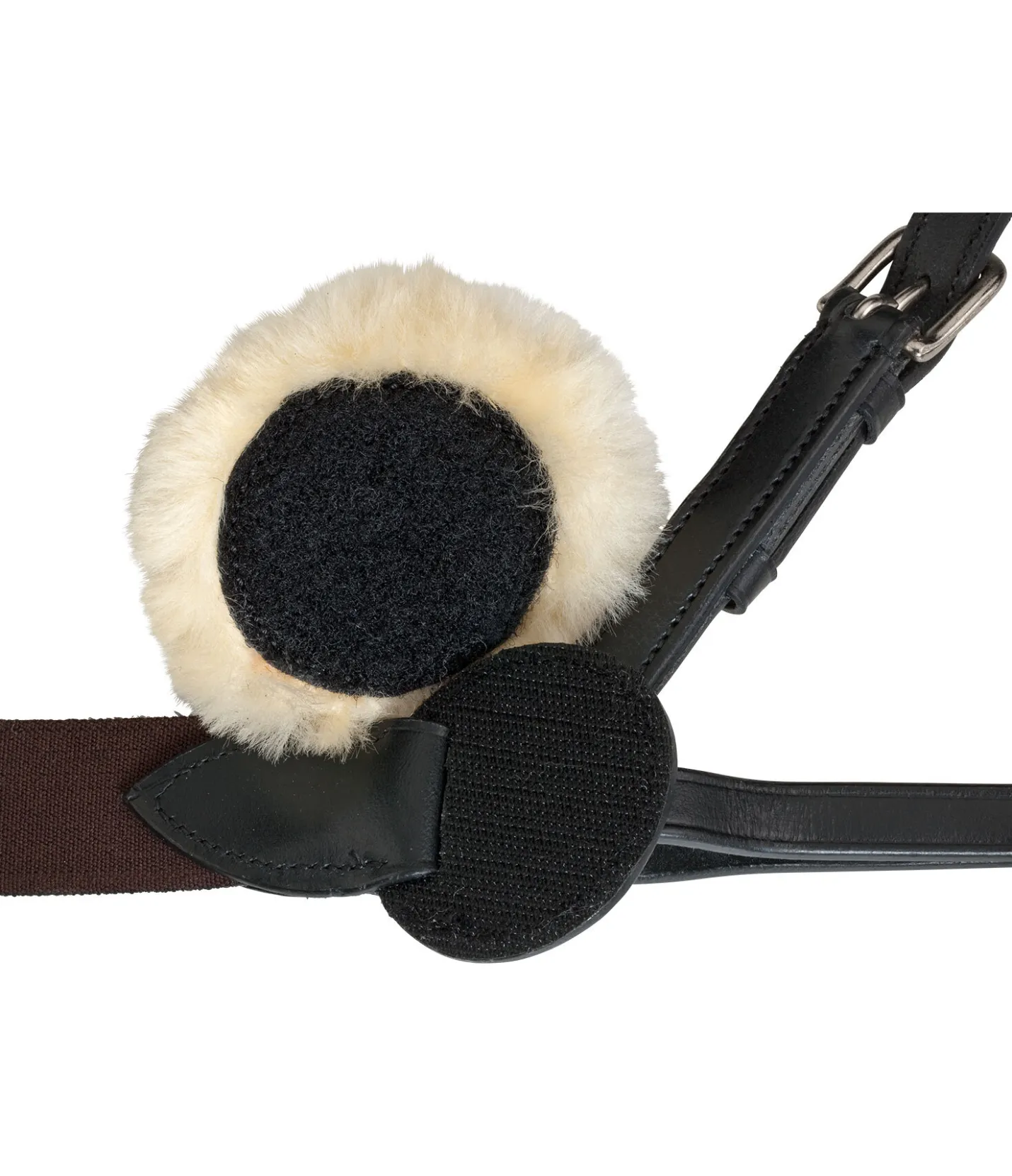 CLARIDGE HOUSE Collier de chasse avec véritable fourrure d'agneau Soft & Comfort noir Sale