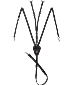 CLARIDGE HOUSE Collier de chasse en cuir gras Basic noir