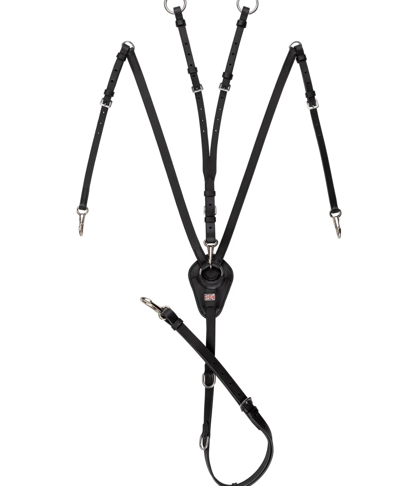 CLARIDGE HOUSE Collier de chasse en cuir gras Basic noir