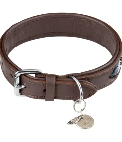 sugar dog Collier pour chien en cuir Nashville marron foncé Best