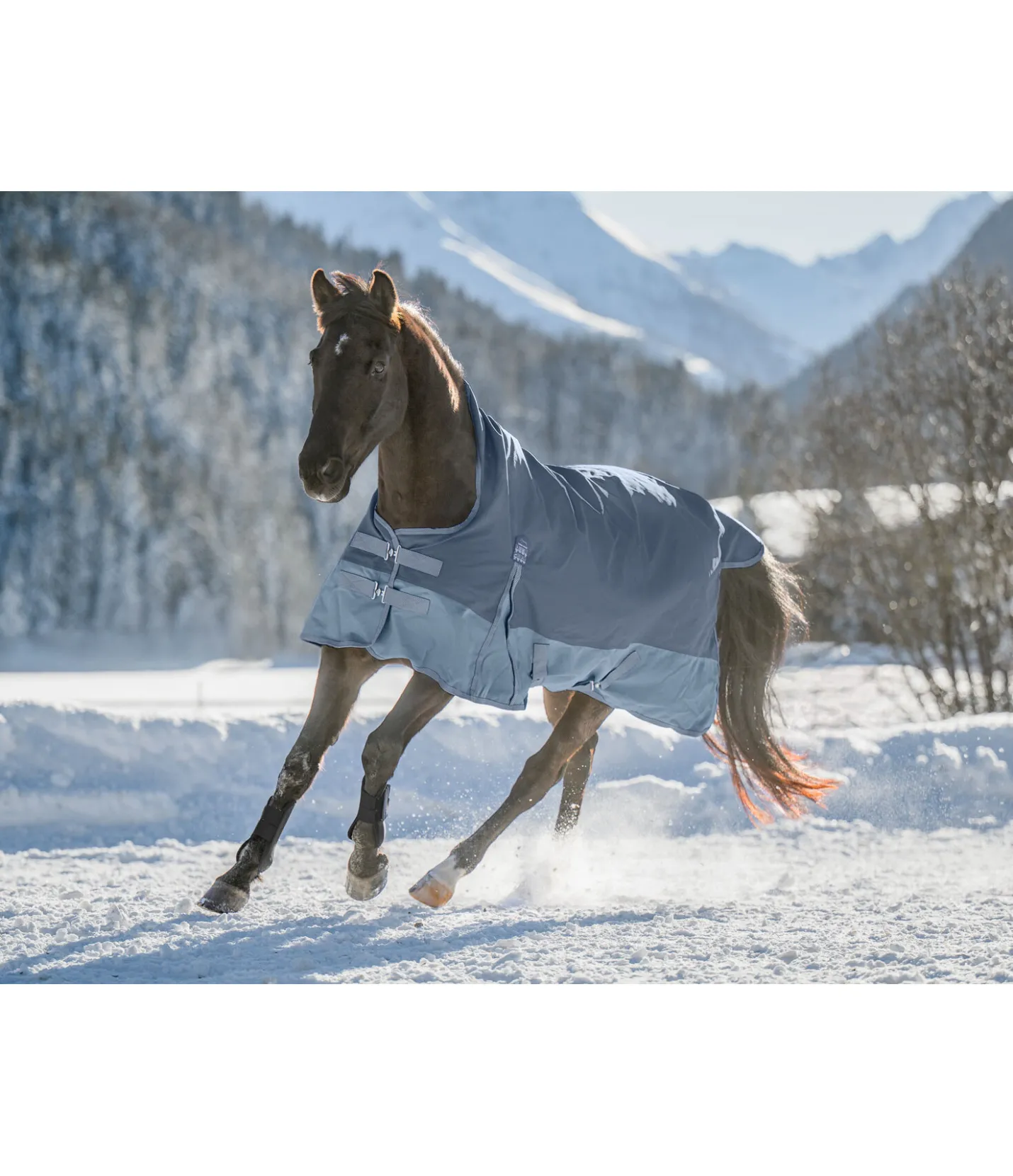 THERMO MASTER Couverture d'extérieur Highneck Abegail, 150 g bleu fumée