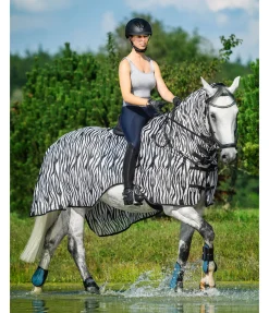 THERMO MASTER Couvre-reins anti-mouches Zebra blanc/noir Hot