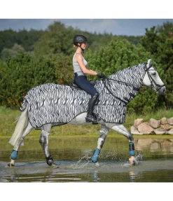 THERMO MASTER Couvre-reins anti-mouches Zebra blanc/noir Hot
