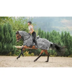 THERMO MASTER Couvre-reins anti-mouches Zebra blanc/noir Hot