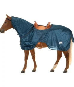 STONEDEEK Couvre-reins anti-mouches pour chevaux western avec couvre-cou enroulable aquamarine Discount