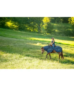 STONEDEEK Couvre-reins anti-mouches pour chevaux western avec couvre-cou enroulable aquamarine Discount