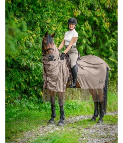 THERMO MASTER Couvre-reins avec franges Elea noisette Online