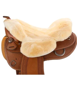 STONEDEEK Couvre-siège en véritable fourrure d'agneau avec pommeau nature New
