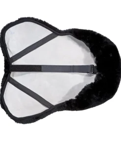 Felix Bühler Couvre-siège en véritable fourrure d'agneau noir Sale