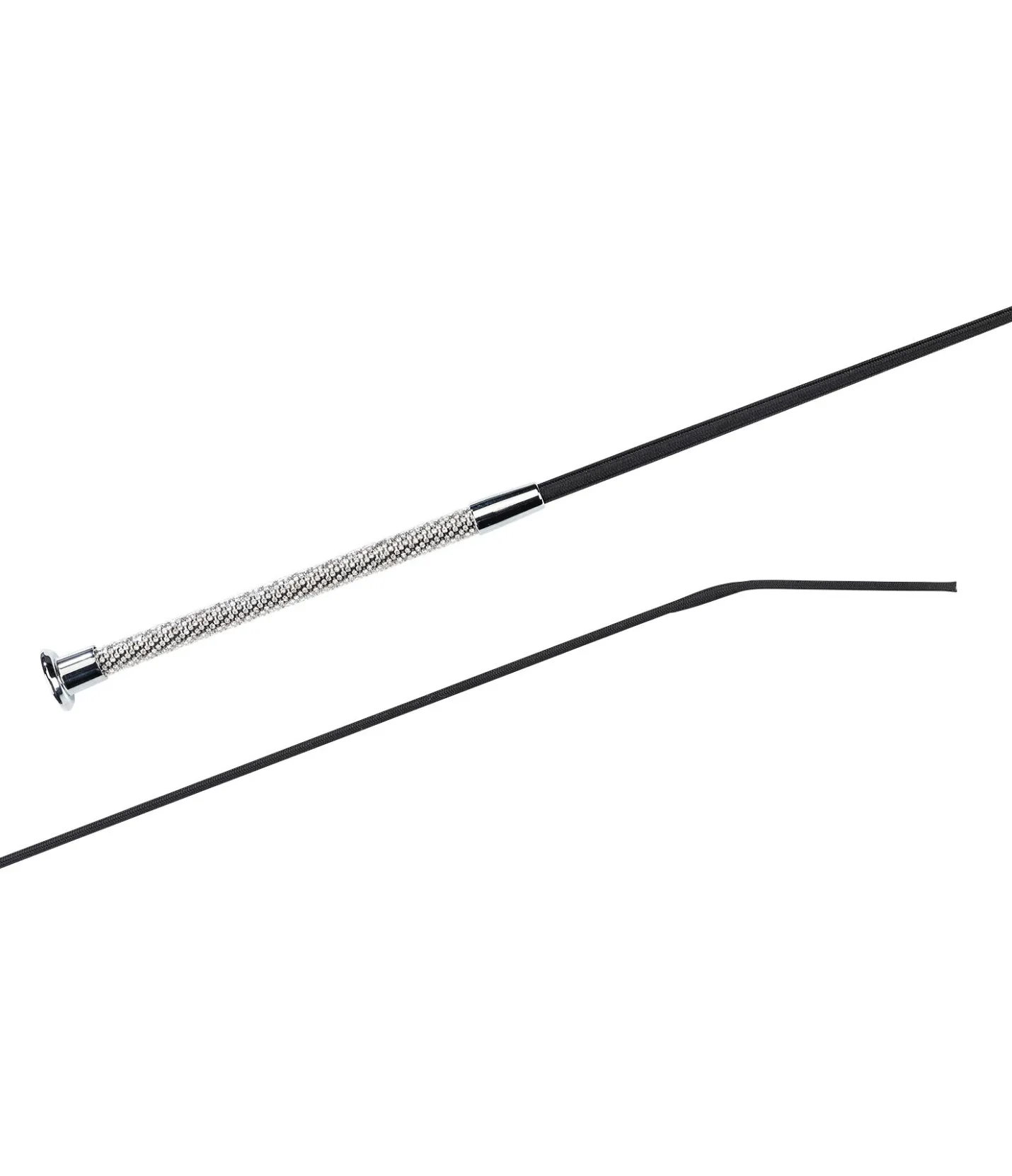 SHOWMASTER Cravache de dressage Diamonds noir/argenté