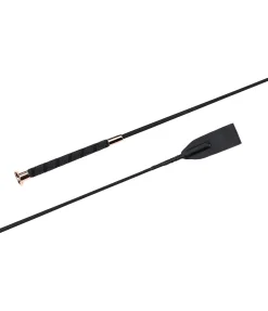 SHOWMASTER Cravache d'obstacle Full-Grip noir/rose-doré