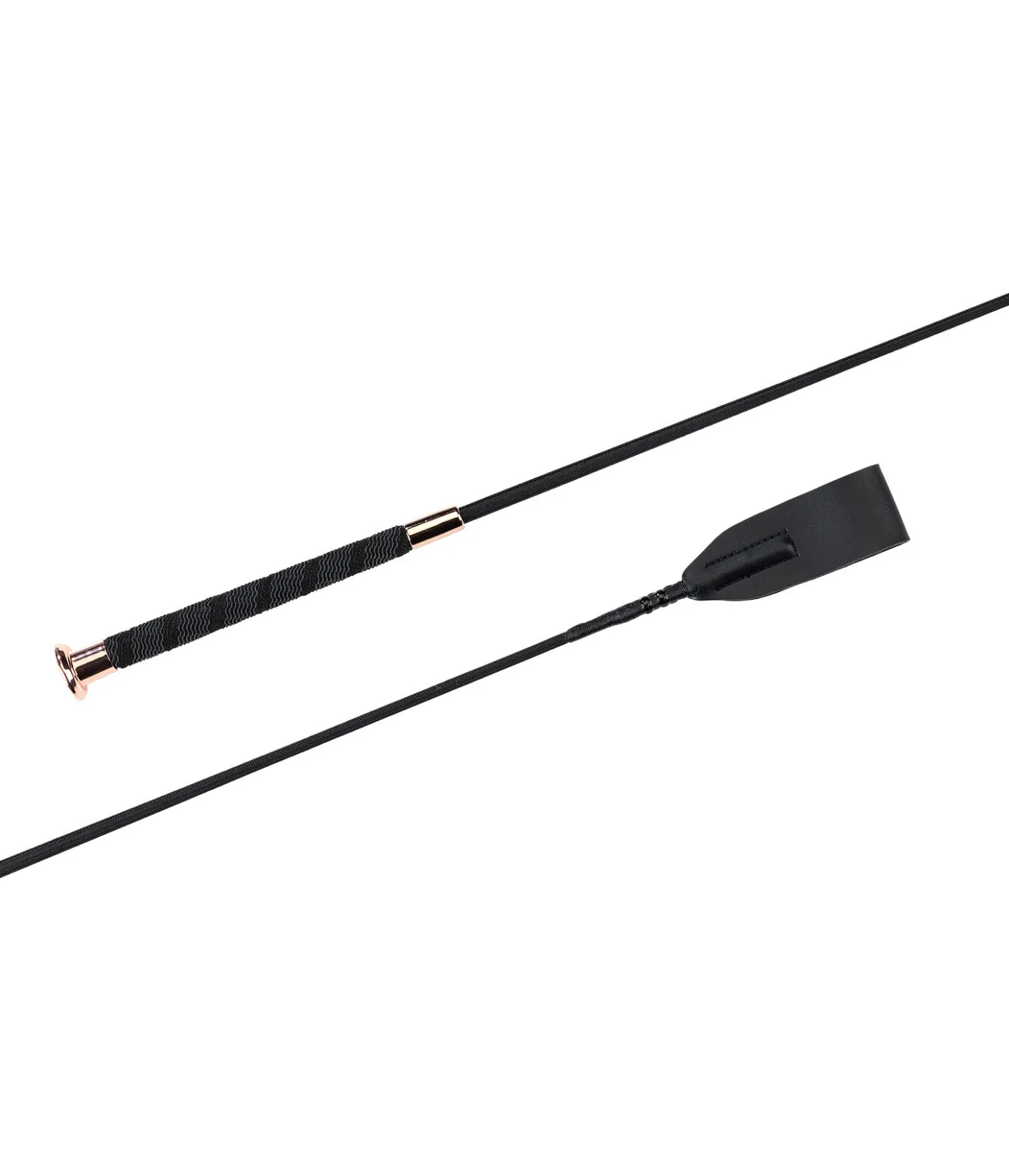 SHOWMASTER Cravache d'obstacle Full-Grip noir/rose-doré