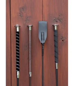 SHOWMASTER Cravache d'obstacle Full-Grip noir Hot