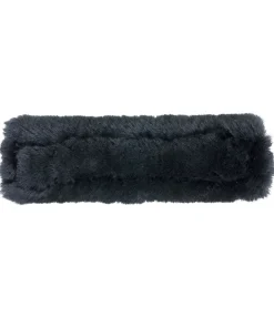 Felix Bühler Fourreau de têtière en véritable fourrure d'agneau noir/noir Clearance