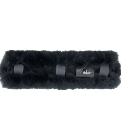 Felix Bühler Fourreau de têtière en véritable fourrure d'agneau noir/noir Clearance