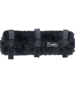 Felix Bühler Fourreau de têtière en véritable fourrure d'agneau noir/noir Clearance