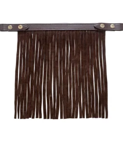 TWIN OAKS Franges anti-mouches en cuir velours Cles marron foncé Discount
